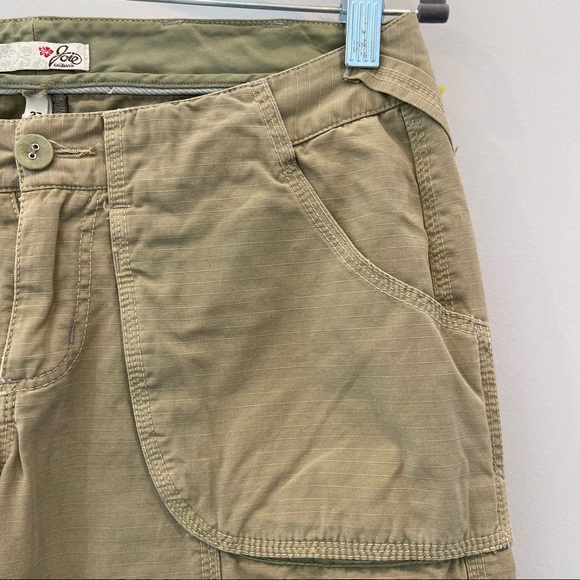 JOIE Gorpcore Khaki Utility Capri Pants Y2K Pedal Pushers Size 27 - Picture 3 of 7